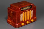 Swirled Oxblood Red Addison 5 Courthouse Catalin Radio